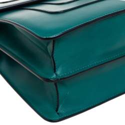 Bvlgari Green Leather Large Serpenti Forever Shoulder Bag