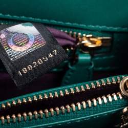 Bvlgari Green Leather Large Serpenti Forever Shoulder Bag