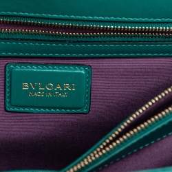 Bvlgari Green Leather Large Serpenti Forever Shoulder Bag