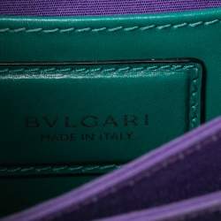 Bvlgari Green Leather Serpenti Forever Top Handle Bag