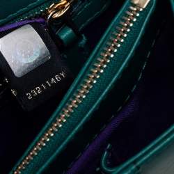 Pre Owned حقيبة كتف بلغاري سيربنتي فوريفر جلد أخضر إميرالد متوسطة