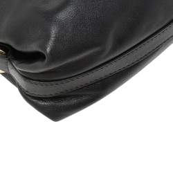 Bvlgari Black Leather Flap Shoulder Bag
