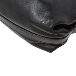 Bvlgari Black Leather Flap Shoulder Bag