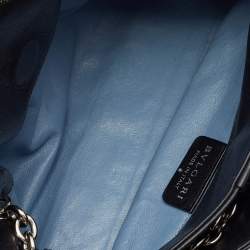 Pre Owned Bvlgari Black Pleated Leather Chain Shoulder Bag