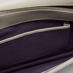 Bvlgari Off-White Leather Medium Serpenti Forever Shoulder Bag