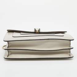 Bvlgari Off-White Leather Medium Serpenti Forever Shoulder Bag