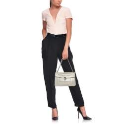 Bvlgari Off-White Leather Medium Serpenti Forever Shoulder Bag