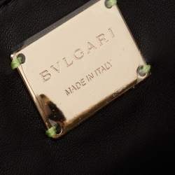 Bvlgari Black Python Leather Lipstick Clutch