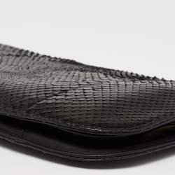 Bvlgari Black Python Leather Lipstick Clutch