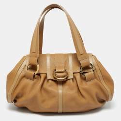 Bvlgari Tan Leather Chandra Shoulder Bag