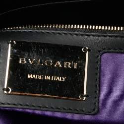 Bvlgari Blue/Black Python And Leather Chain Handle Tote