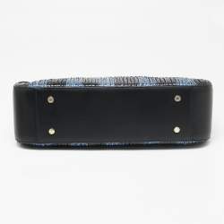 Bvlgari Blue/Black Python And Leather Chain Handle Tote