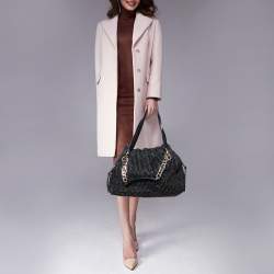 Pre Owned Bvlgari Black Quilted Leather Monette Tote