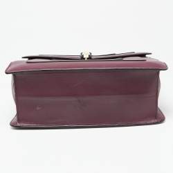 Bvlgari Plum Leather Large Serpenti Forever Flap Tote