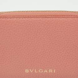 Pre Owned Bvlgari Pink Leather Bvlgari Bvlgari Coin Purse