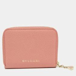 Pre Owned Bvlgari Pink Leather Bvlgari Bvlgari Coin Purse