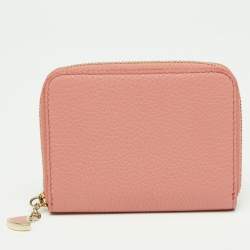 Pre Owned Bvlgari Pink Leather Bvlgari Bvlgari Coin Purse