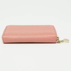 Pre Owned Bvlgari Pink Leather Bvlgari Bvlgari Coin Purse