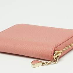 Pre Owned Bvlgari Pink Leather Bvlgari Bvlgari Coin Purse