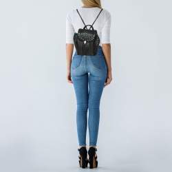 Bvlgari Black Quilted Leather Serpenti Forever Backpack