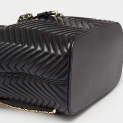 Bvlgari Black Quilted Leather Serpenti Forever Backpack