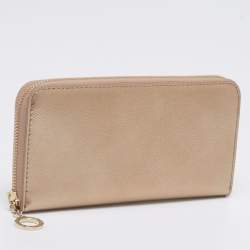 Bvlgari Metallic Gold Leather Bvlgari Bvlgari Zip Around Wallet
