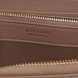 Bvlgari Metallic Gold Leather Bvlgari Bvlgari Zip Around Wallet
