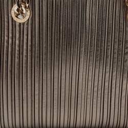 Bvlgari Metallic Leather Monte Plisse Shopper Tote