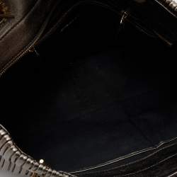Bvlgari Metallic Leather Monte Plisse Shopper Tote