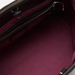 Pre Owned Bvlgari Black Leather and Patent Leather Serpenti Scaglie Tote