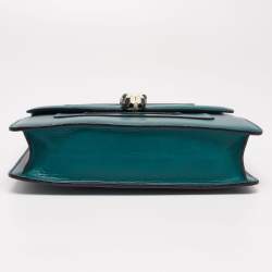 Bvlgari Green Leather Small Serpenti Forever Shoulder Bag