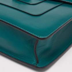 Bvlgari Green Leather Small Serpenti Forever Shoulder Bag