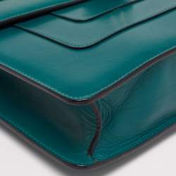 Bvlgari Green Leather Small Serpenti Forever Shoulder Bag