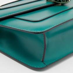 Bvlgari Green Leather Serpenti Forever Crossbody Bag