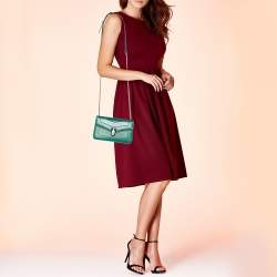 Bvlgari Green Leather Serpenti Forever Crossbody Bag