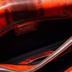 Bvlgari Red/Brown Karung Medium Serpenti Forever Flap Shoulder Bag