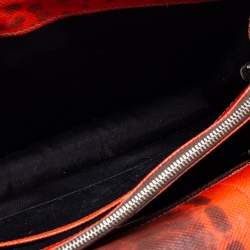 Bvlgari Red/Brown Karung Medium Serpenti Forever Flap Shoulder Bag