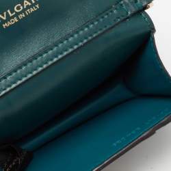 Bvlgari Green Leather Serpenti Forever Chain Wallet