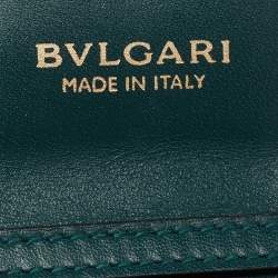 Bvlgari Green Leather Serpenti Forever Chain Wallet