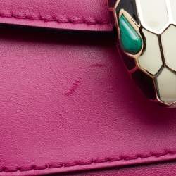 Bvlgari Magenta Leather Small Serpenti Forever Shoulder Bag