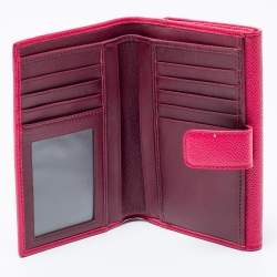 Bvlgari Fuchsia Leather Bvlgari Trifold Wallet