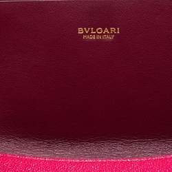 Bvlgari Fuchsia Leather Bvlgari Trifold Wallet