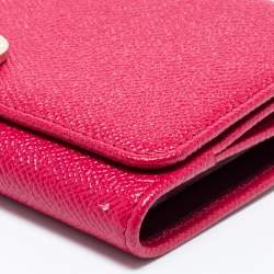 Bvlgari Fuchsia Leather Bvlgari Trifold Wallet