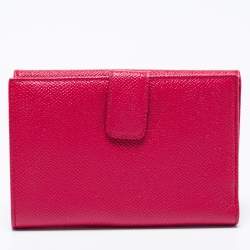 Bvlgari Fuchsia Leather Bvlgari Trifold Wallet
