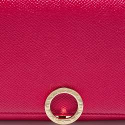 Bvlgari Fuchsia Leather Bvlgari Trifold Wallet