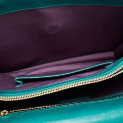 Bvlgari Green Leather Large Serpenti Forever Shoulder Bag