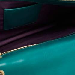 Bvlgari Green Leather Large Serpenti Forever Shoulder Bag