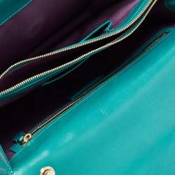 Bvlgari Green Leather Large Serpenti Forever Shoulder Bag