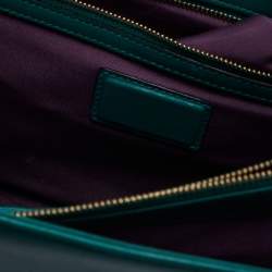 Bvlgari Green Leather Large Serpenti Forever Shoulder Bag