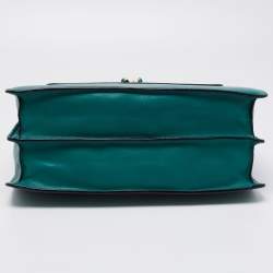 Bvlgari Green Leather Large Serpenti Forever Shoulder Bag